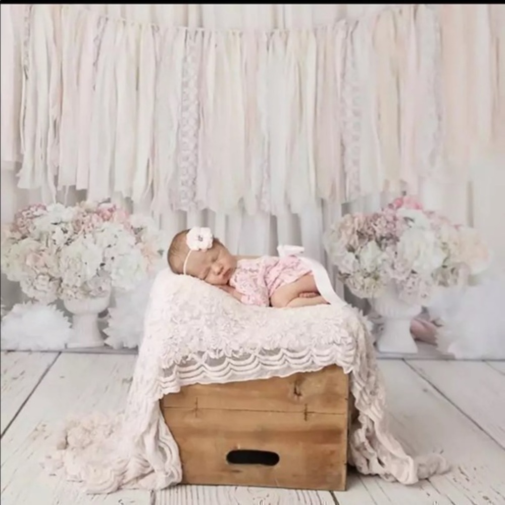 Newborn lace onesie and headband